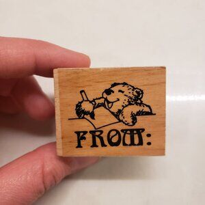Teddy Bear Writing a Letter From Rubber Stamp WF-006